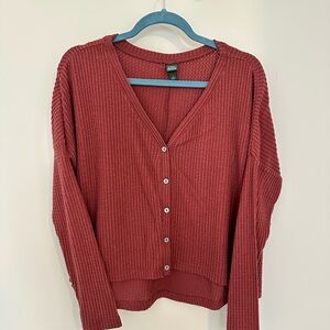 button-front ribbed shirt